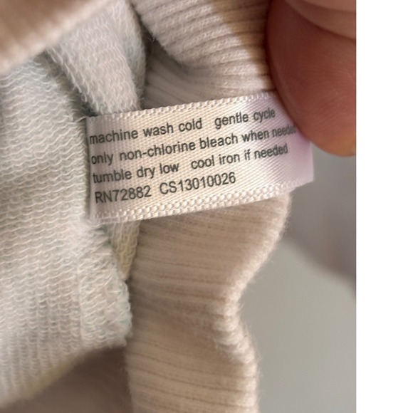 Fashion Bug Lightweight Sweatshirt XL White Mint Floral 3/4 Sleeve Cottagecore - Picture 7 of 9